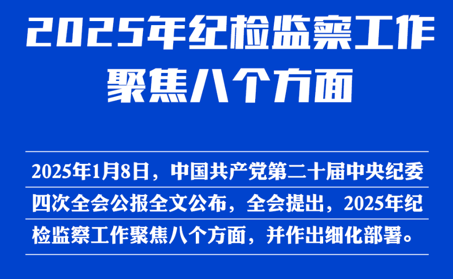 2025年纪检监察工作聚焦八个方面，一图速览→